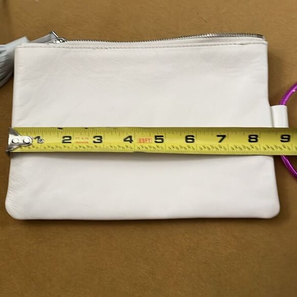 Thacker Nolita Leather Wristlet Cream & Pink - Picture 8 of 10